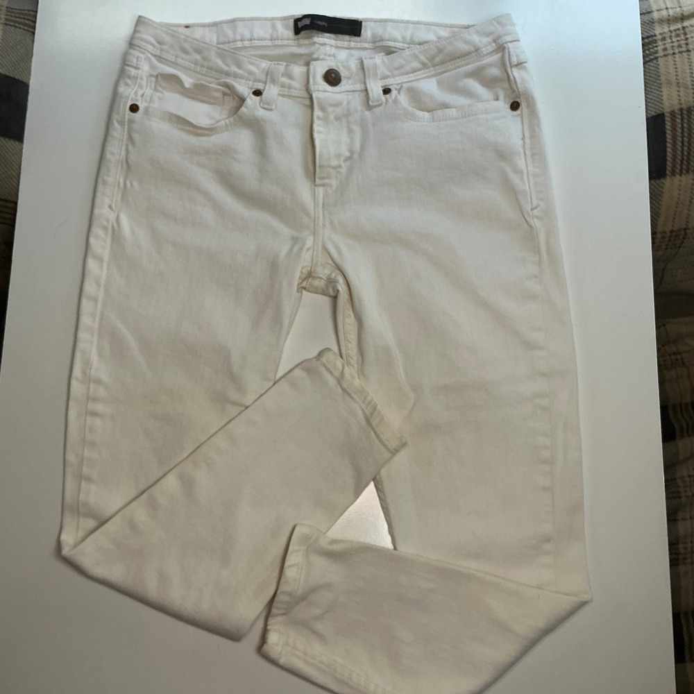Levis Womens White Denim Leggings Skinny Jeans Stretch 30x30 Cotton Blend - Picture 8 of 12